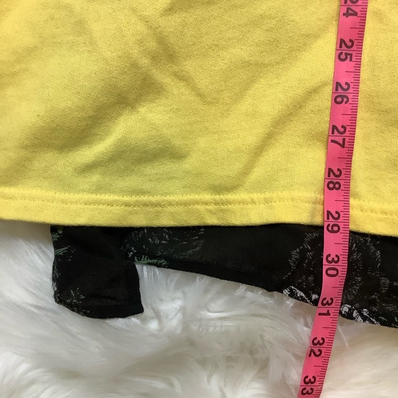 Free People Sunkissed Pullover Graphic Las Palmas Yellow Floral Oversized XS/S - Picture 10 of 10